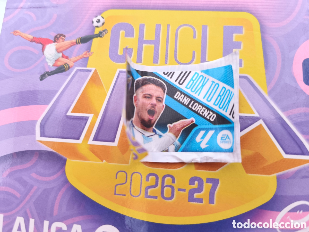 Cromos de f&uacute;tbol: Dani Lorenzo BOX TO BOX Chicle liga este 26/27 M&aacute;laga