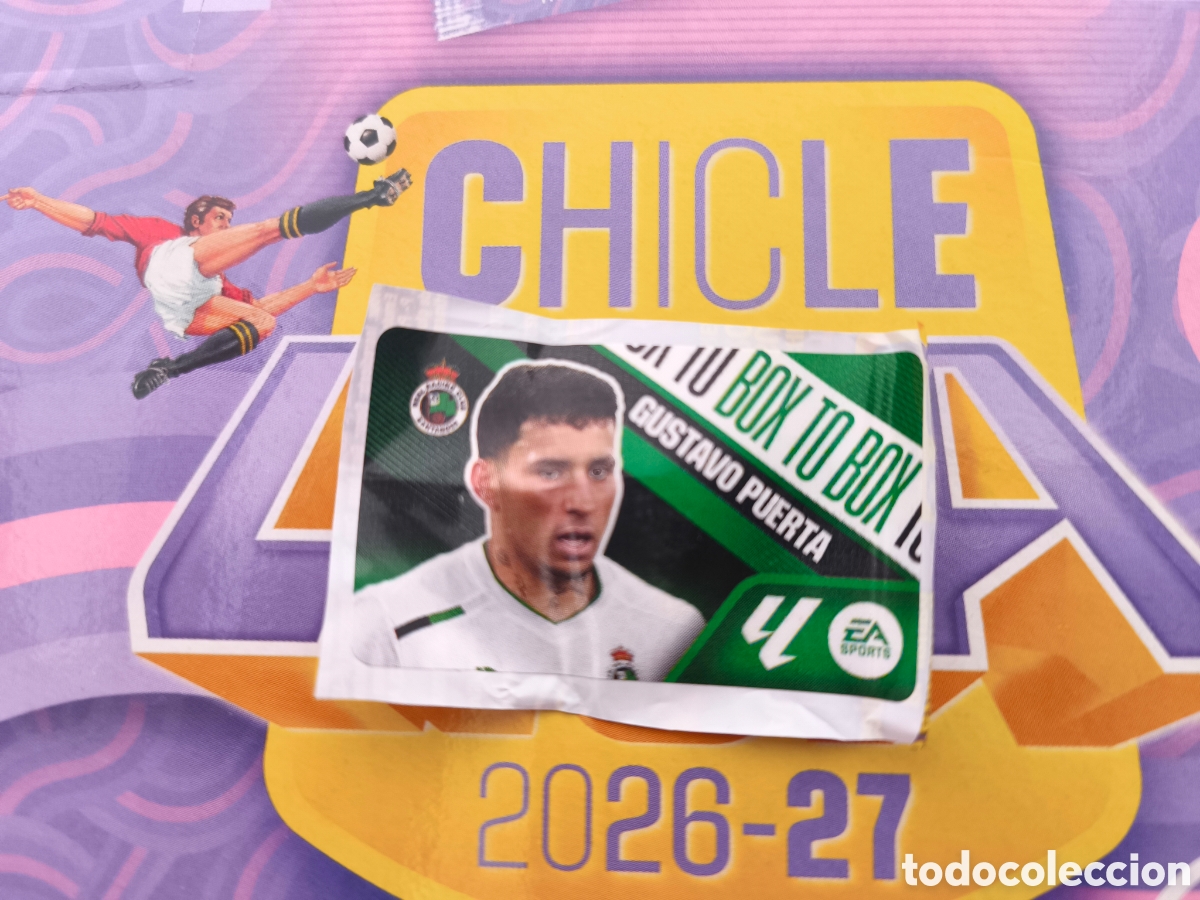 Cromos de f&uacute;tbol: Gustavo Puerta BOX TO BOX Chicle liga este 26/27 Real Racing