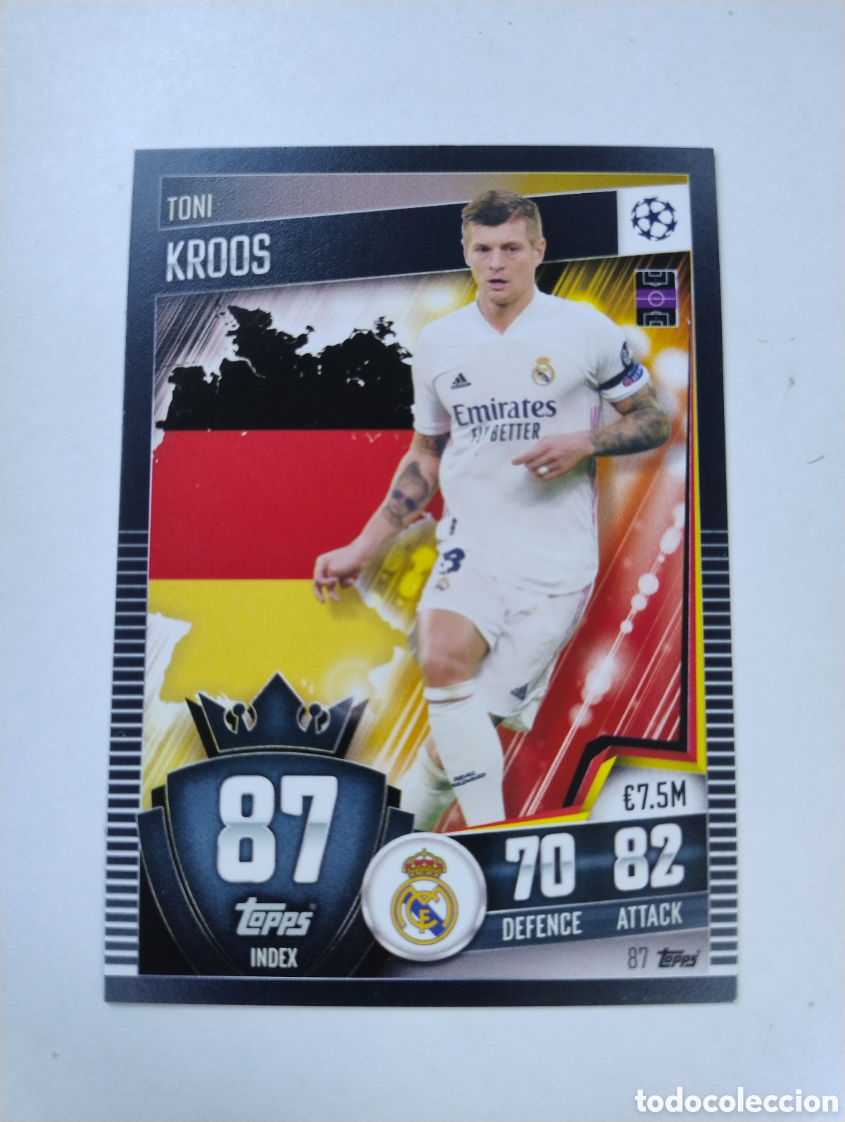 Fu&szlig;ball-Sticker: 87 - Kroos - Real Madrid - Topps Match Attax 101 2020 - 2021