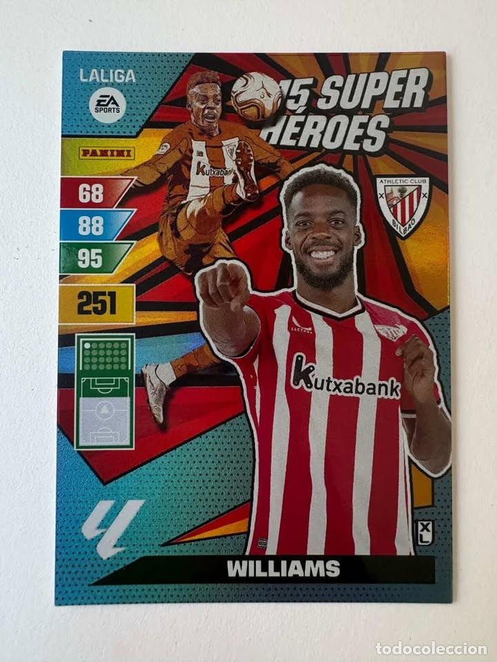 Cromos de f&uacute;tbol: Williams Athletic Club de Bilbao 15 Super H&eacute;roes Adrenalyn 2023-24