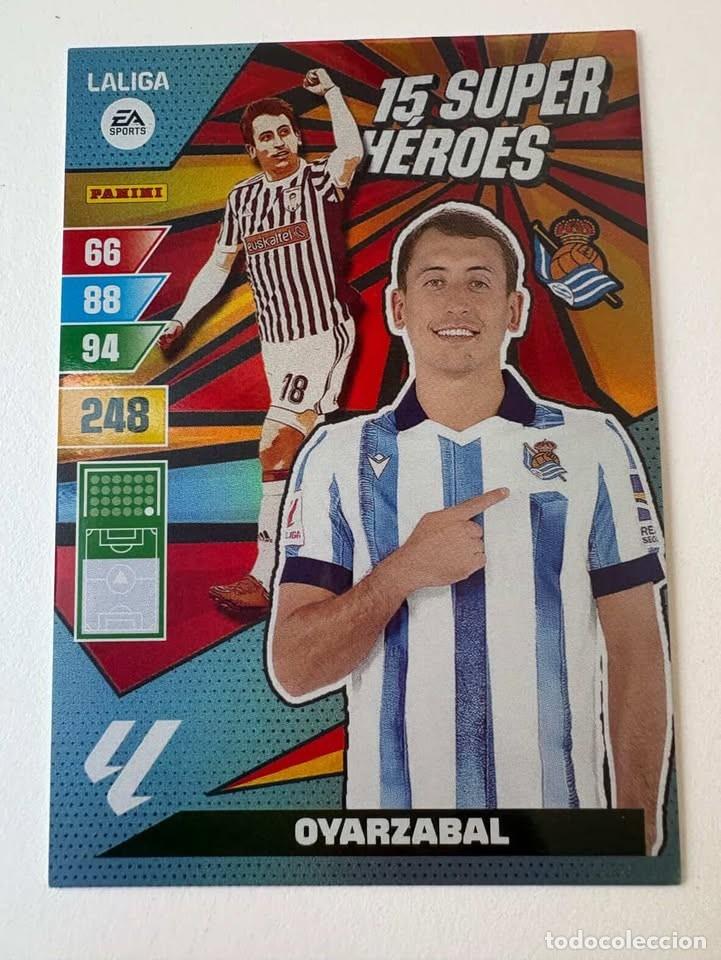Cromos de f&uacute;tbol: Oyarzabal Real Sociedad 15 Super H&eacute;roes Adrenalyn 2023-24
