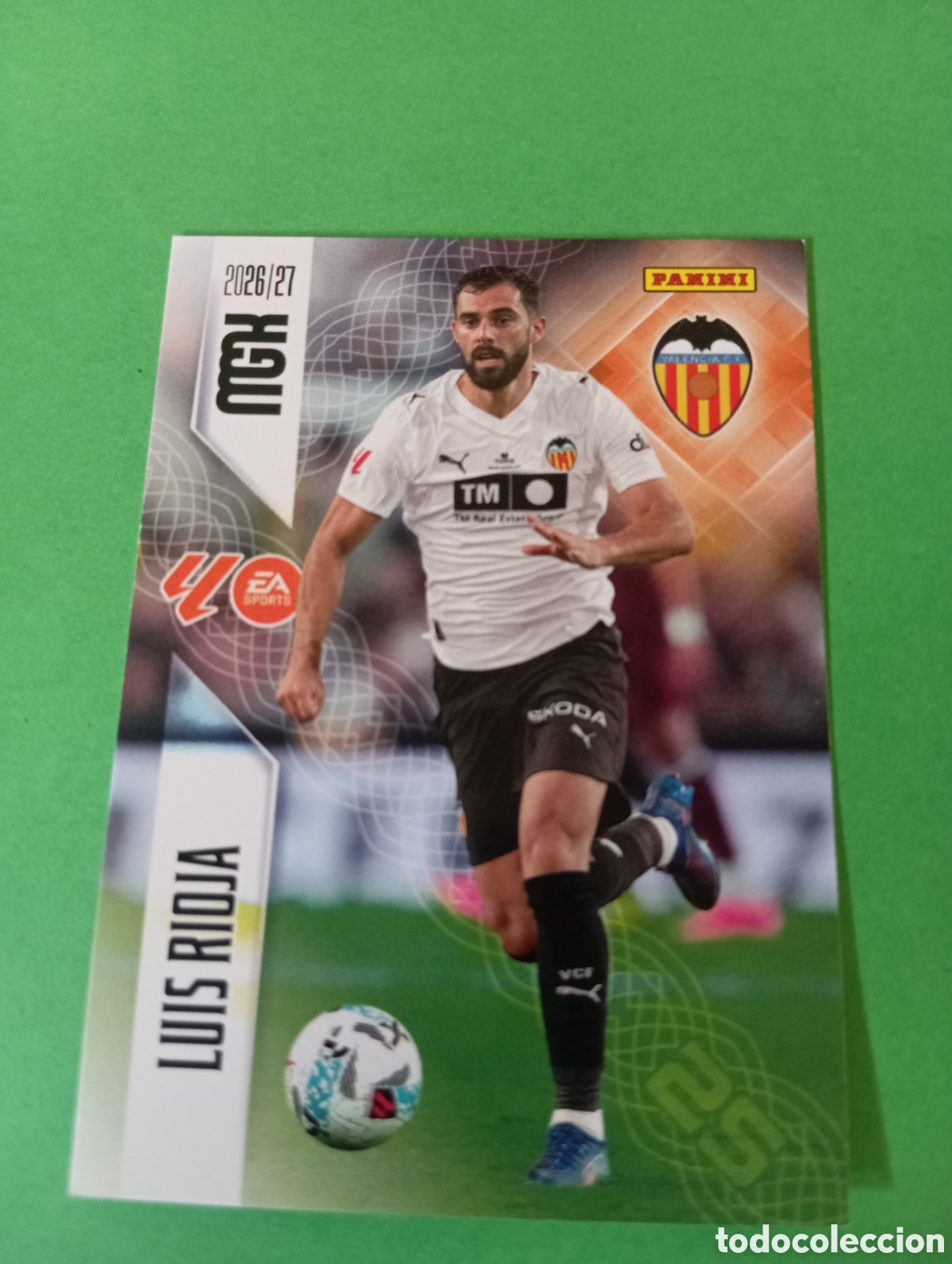 Football Stickers: Luis Rioja Valencia n&deg;355 / PANINI MEGACRACKS 2026/2027