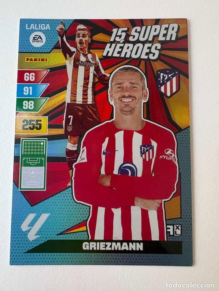 Football Stickers: Griezmann Atl&eacute;tico de Madrid 15 Super H&eacute;roes Adrenalyn 2023-24