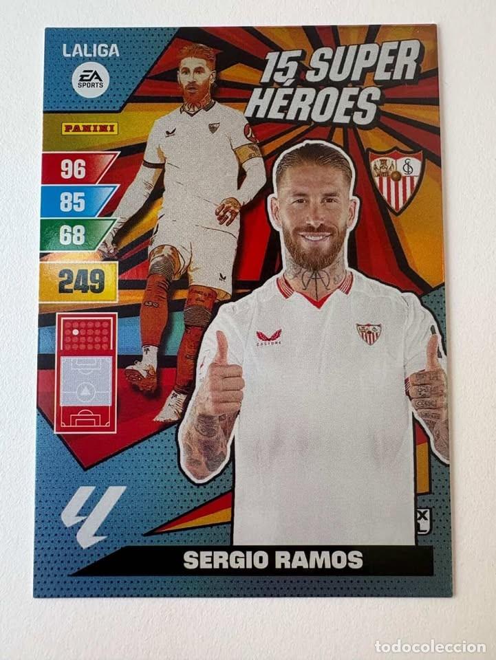 Fu&szlig;ball-Sticker: Sergio Ramos Sevilla 15 Super H&eacute;roes Adrenalyn 2023-24