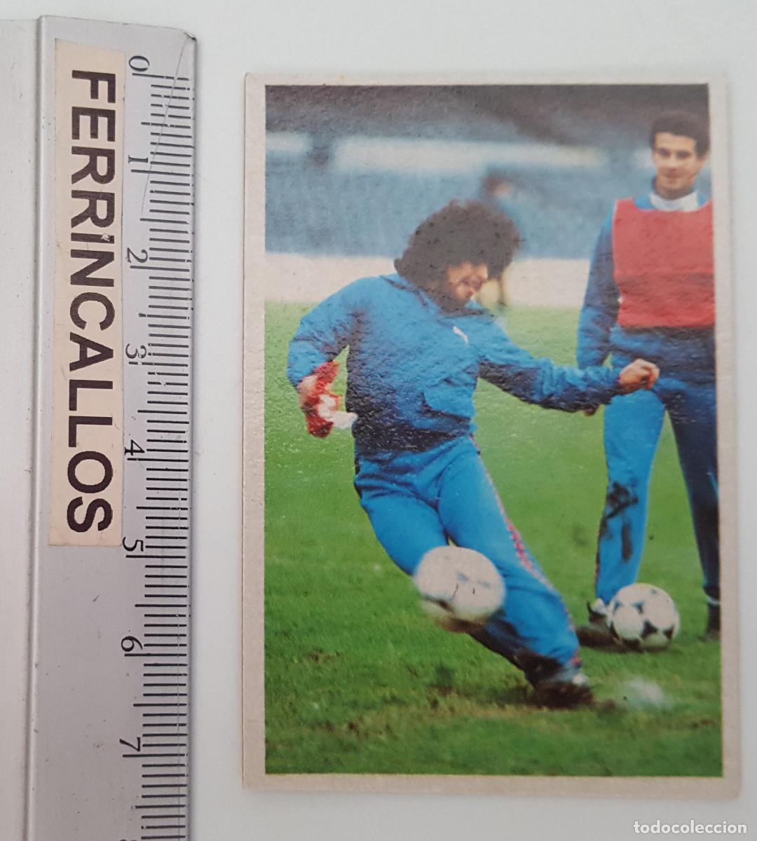 Cromos de f&uacute;tbol: DIEGO ARMANDO MARADONA, MIS LANZAMIENTOS 71, CROMO ESPORT SA, LIGA 1&ordf; DIVISI&Oacute;N 1984 85, SIN PEGAR