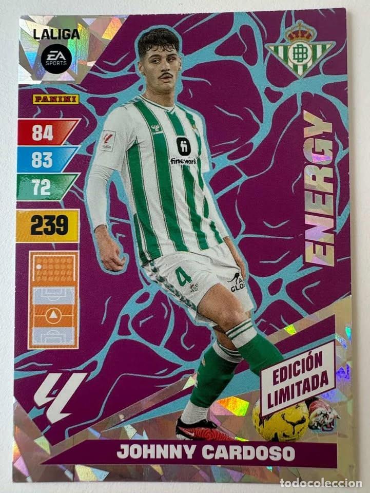 Cromos de f&uacute;tbol: Johnny Cardoso Betis Energy Edici&oacute;n Limitada Adrenalyn 2023-24