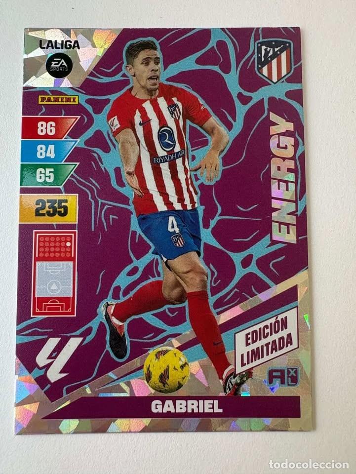 Cromos de f&uacute;tbol: Gabriel Atl&eacute;tico de Madrid Energy Edici&oacute;n Limitada Adrenalyn 2023-24