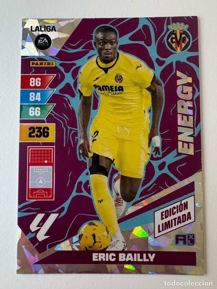 Cromos de f&uacute;tbol: Eric Bailly Villareal Energy Edici&oacute;n Limitada Adrenalyn 2023-24
