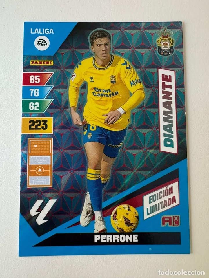 Cromos de f&uacute;tbol: Perrone Las Palmas DIamante Edici&oacute;n Limitada Adrenalyn 2023-24