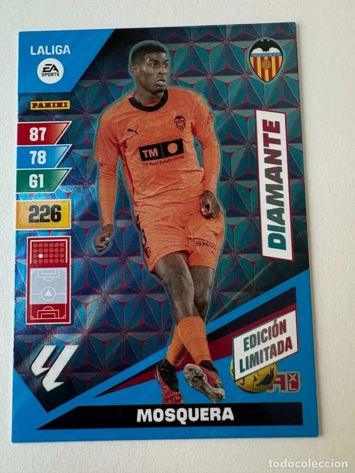 Cromos de f&uacute;tbol: Mosquera Valencia DIamante Edici&oacute;n Limitada Adrenalyn 2023-24