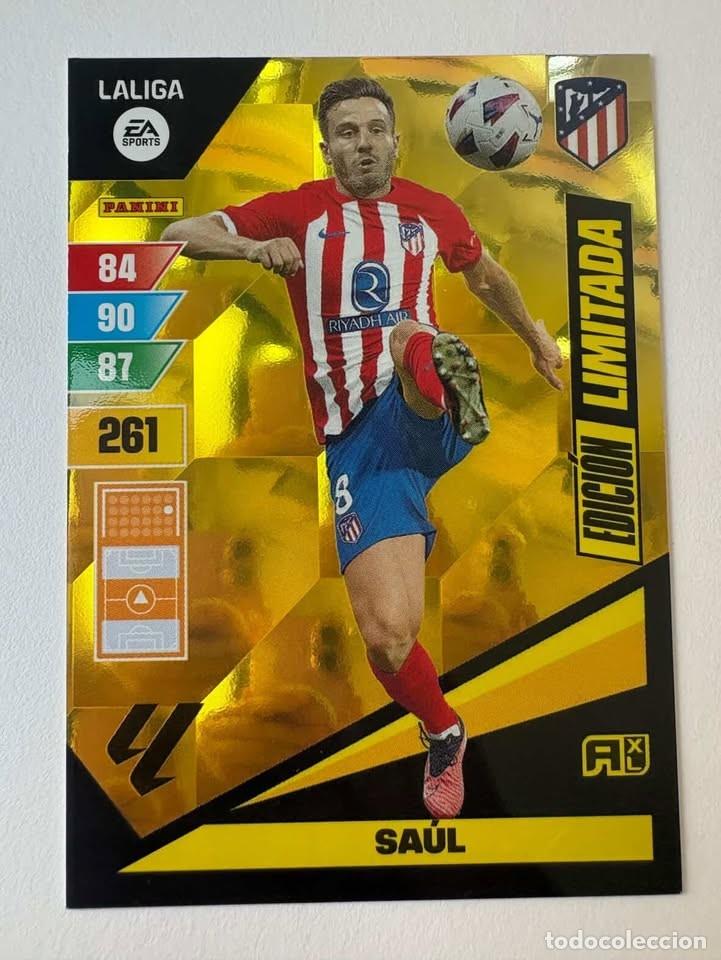 Fu&szlig;ball-Sticker: Sa&uacute;l Atl&eacute;tico de Madrid Edici&oacute;n Limitada Adrenalyn 2023-24