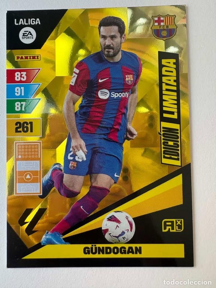 Cromos de f&uacute;tbol: G&uuml;ndogan Bar&ccedil;a Edici&oacute;n Limitada Adrenalyn 2023-24