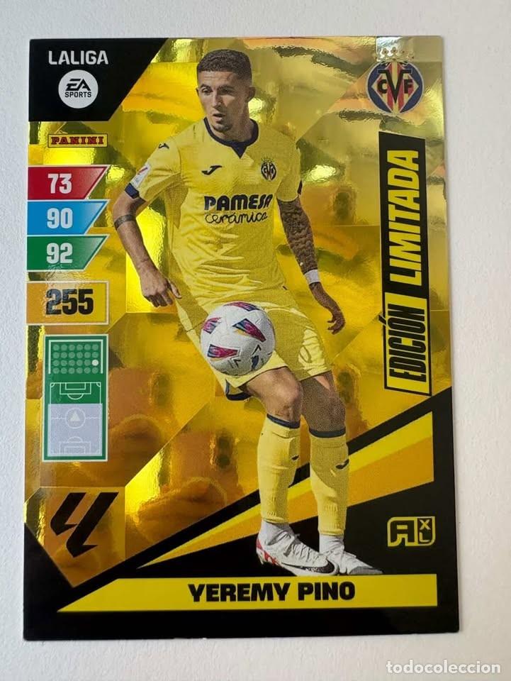 Cromos de f&uacute;tbol: Yeremy Pino Villareal Edici&oacute;n Limitada Adrenalyn 2023-24