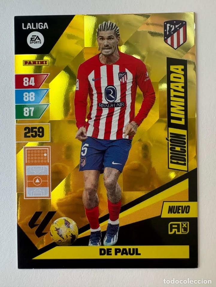 Cromos de f&uacute;tbol: De Paul Atl&eacute;tico de Madrid Edici&oacute;n Limitada Adrenalyn 2023-24