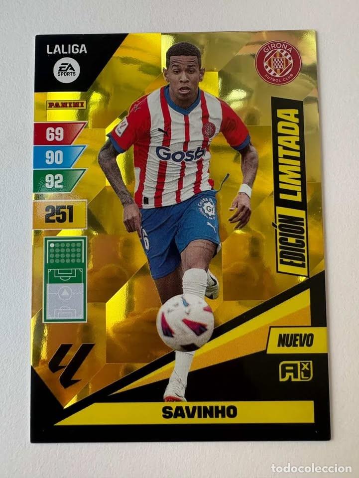 Cromos de f&uacute;tbol: Savinho Girona Edici&oacute;n Limitada Adrenalyn 2023-24