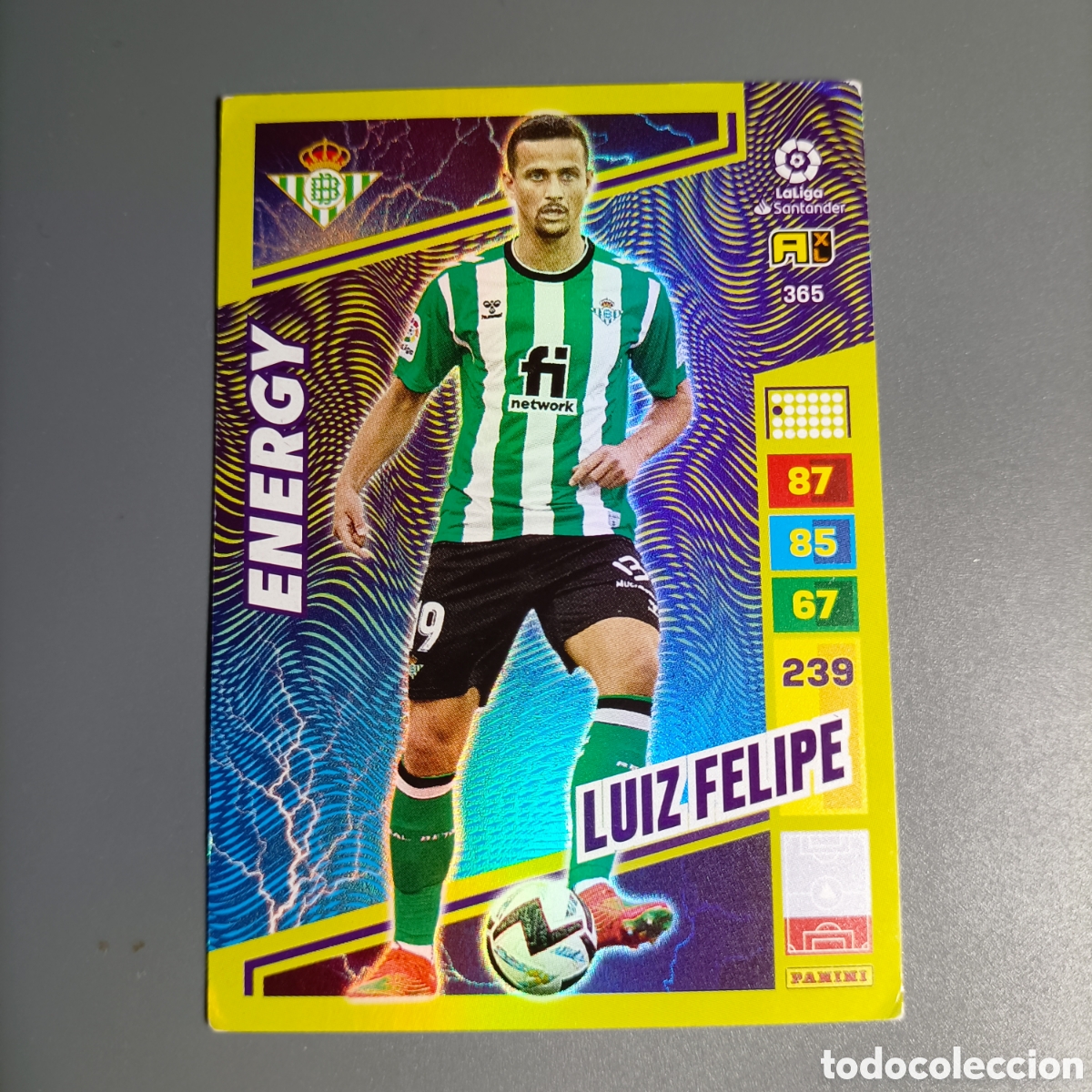 Figurine di Calcio: ADRENALYN LIGA 2022-2023 (BETIS) №365 LUIZ FELIPE / ENERGY