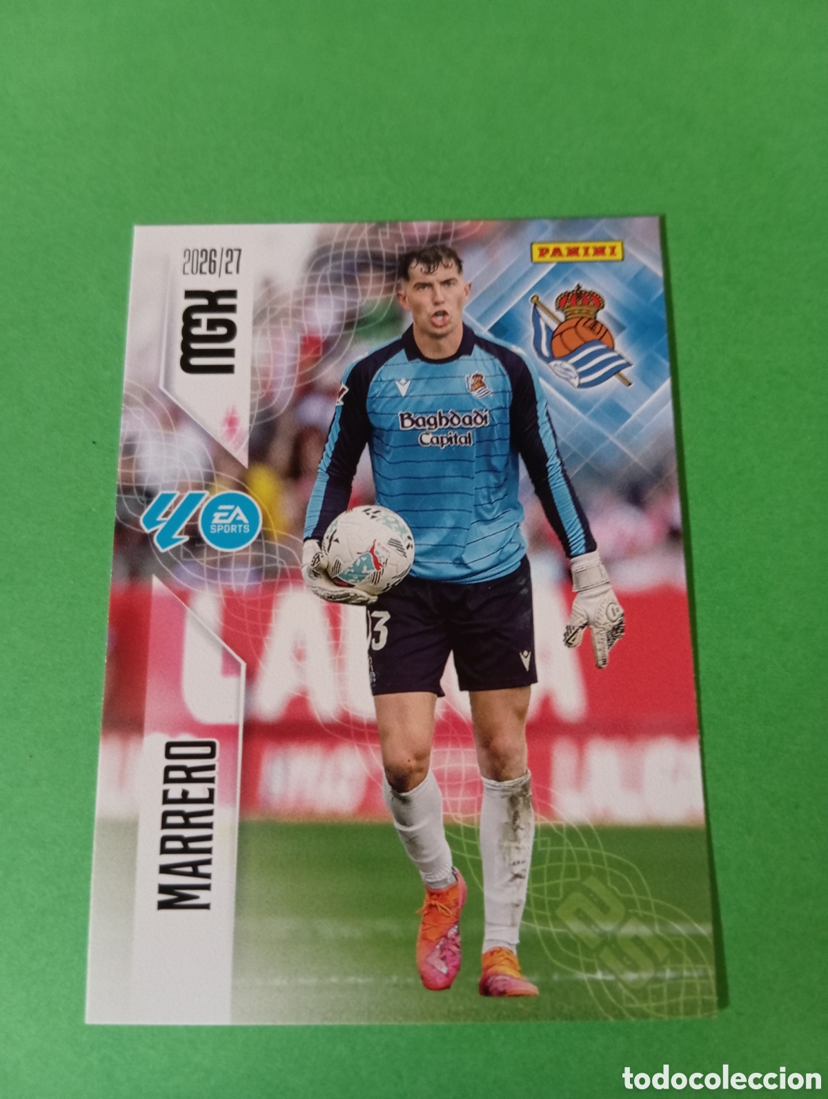 Figurine di Calcio: Marrero Real Sociedad n&deg;309 / PANINI MEGACRACKS 2026/2027