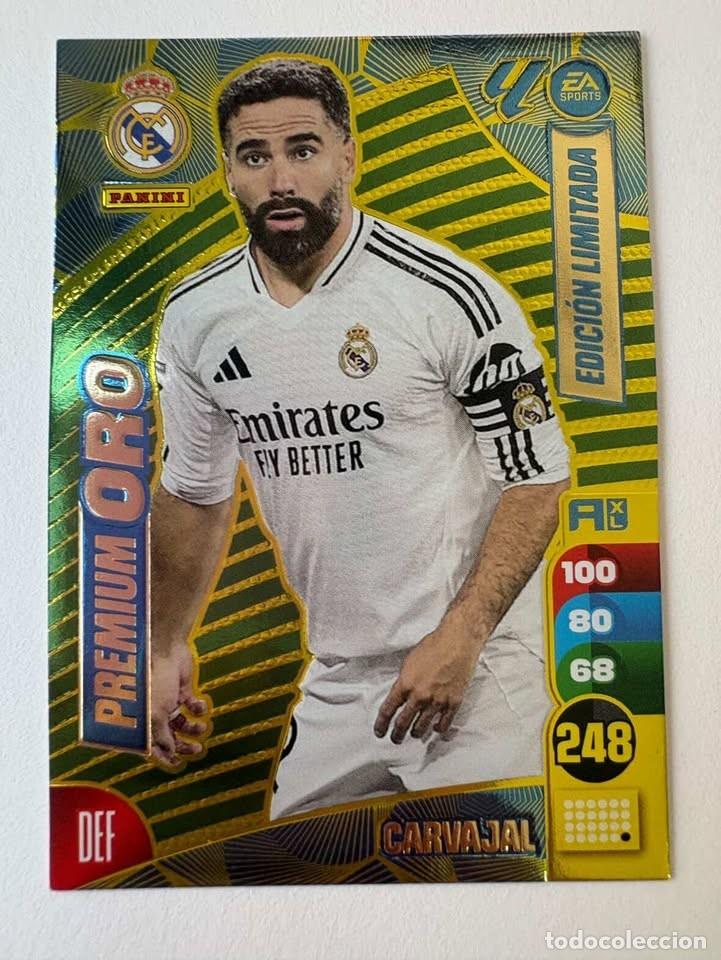 Figurine di Calcio: Carvajal Real Madrid Premium Oro Edici&oacute;n Limitada Adrenalyn 2024-25