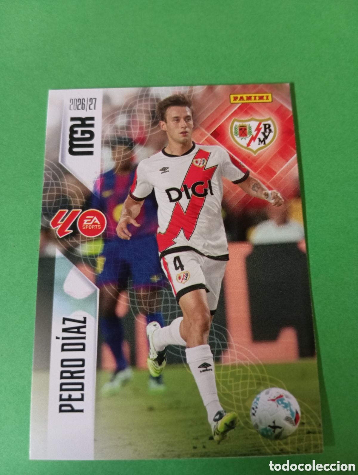 Cromos de f&uacute;tbol: Pedro D&iacute;az Rayo Vallecano n&deg;298 / PANINI MEGACRACKS 2026/2027