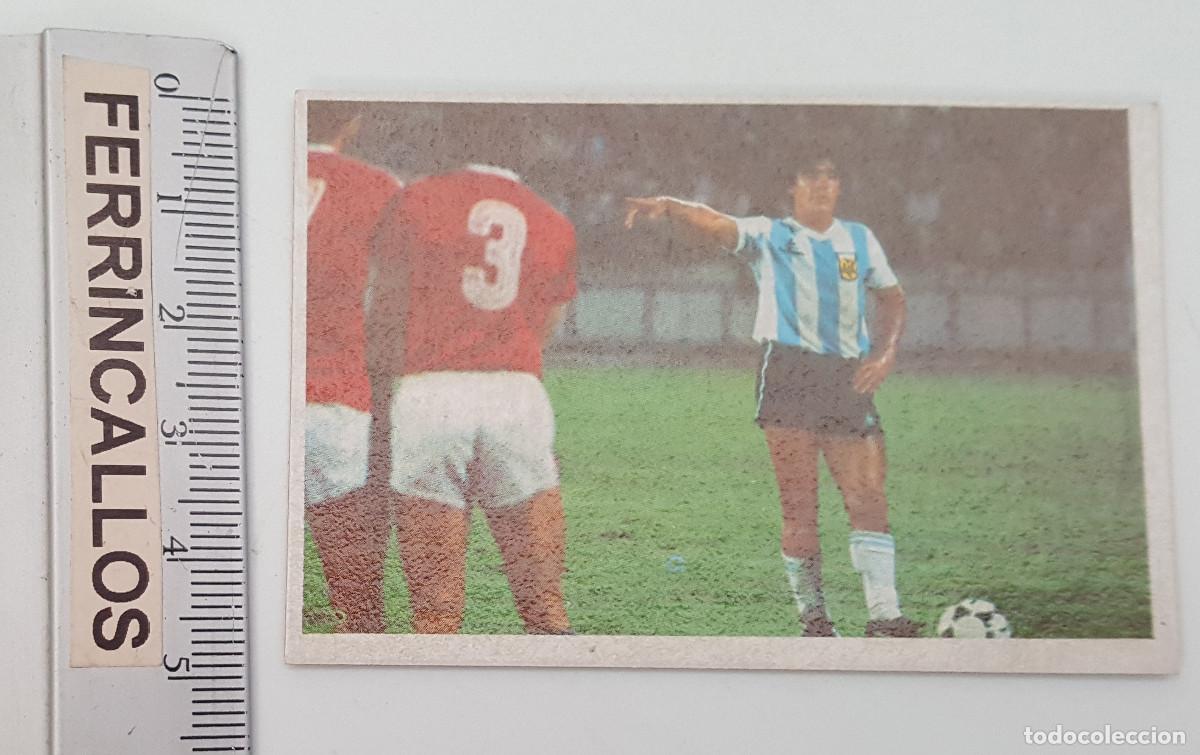 Cromos de f&uacute;tbol: DIEGO ARMANDO MARADONA, MIS LANZAMIENTOS 69, CROMO ESPORT SA, LIGA 1&ordf; DIVISI&Oacute;N 1984 85, SIN PEGAR