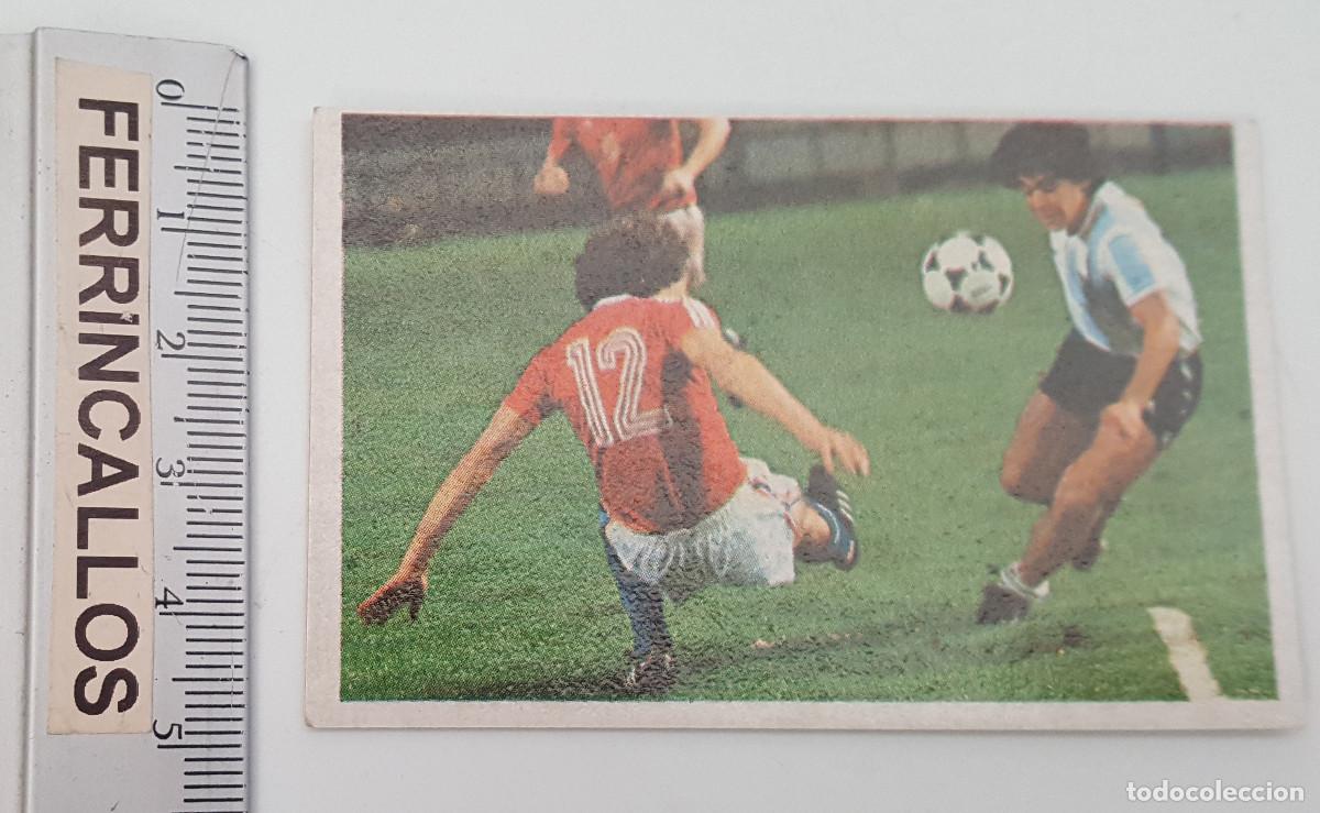Fu&szlig;ball-Sticker: DIEGO ARMANDO MARADONA, MIS DRIBLINGS 67, CROMO ESPORT SA, LIGA 1&ordf; DIVISI&Oacute;N 1984 85, SIN PEGAR