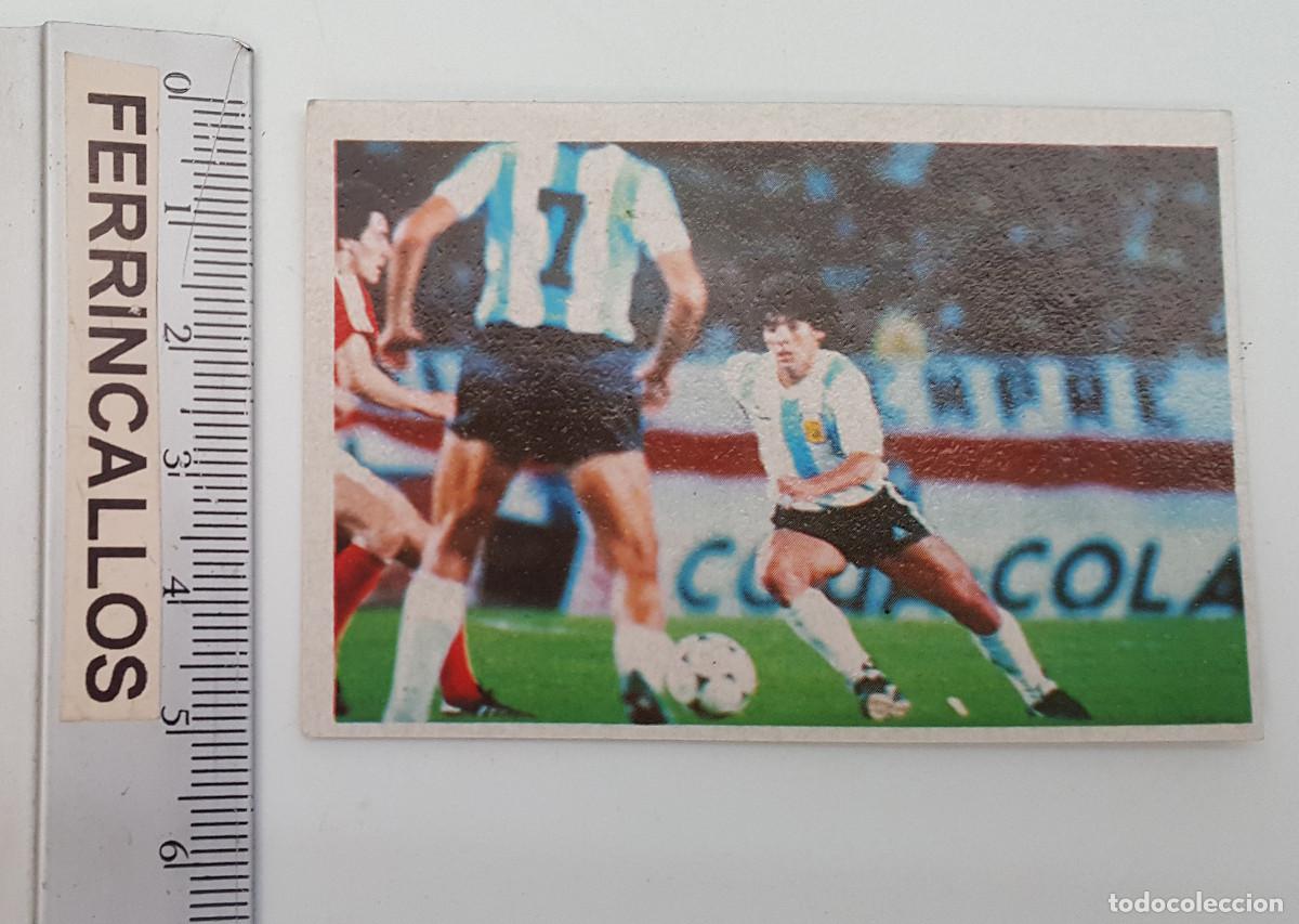 Cromos de f&uacute;tbol: DIEGO ARMANDO MARADONA, MIS DRIBLINGS 58, CROMO ESPORT SA, LIGA 1&ordf; DIVISI&Oacute;N 1984 85, SIN PEGAR