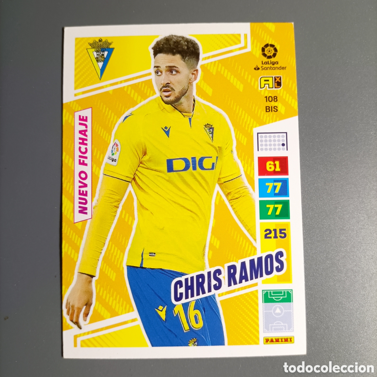 Cromos de f&uacute;tbol: ADRENALYN LIGA 2022-2023 (C&Aacute;DIZ) №108 BIS. CHRIS RAMOS / NUEVO FICHAJE