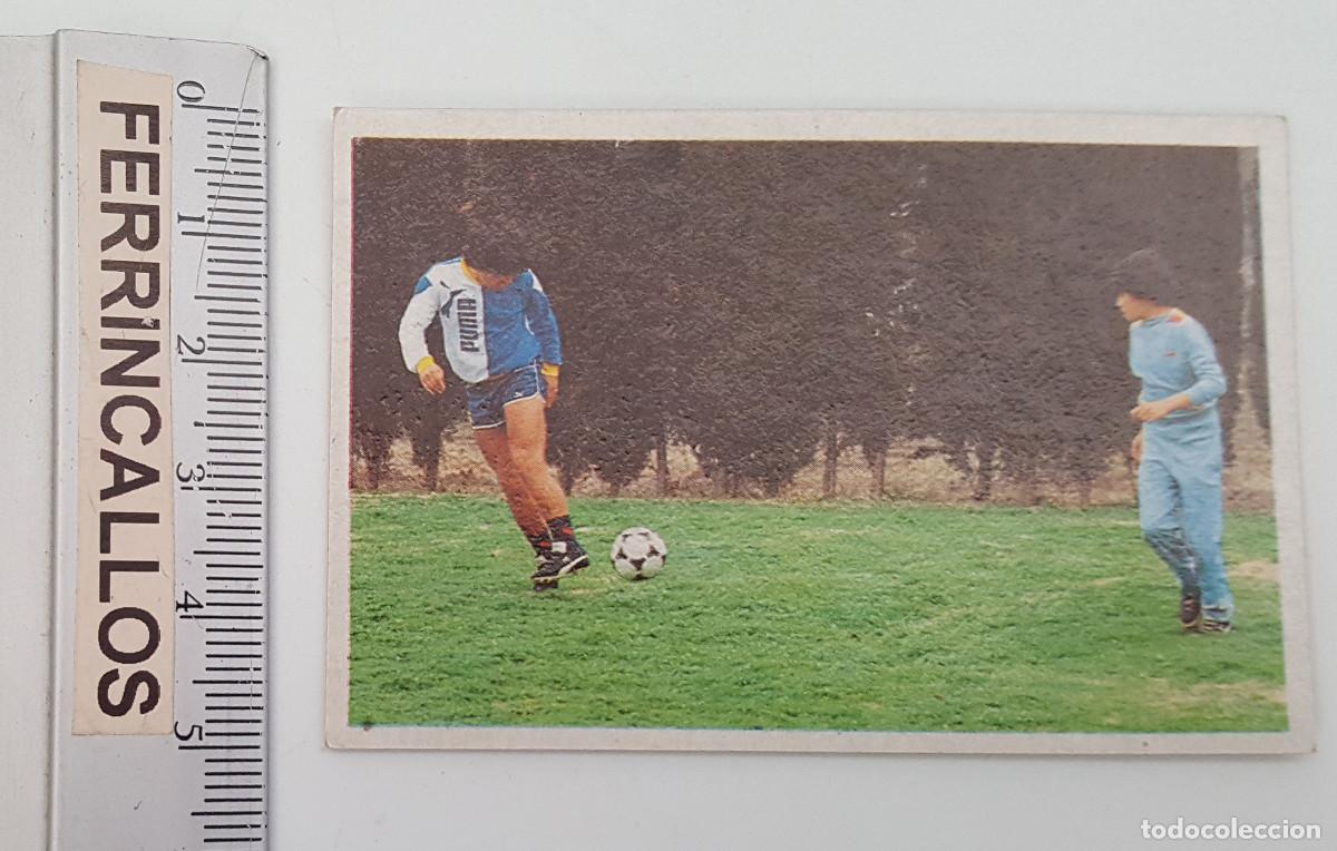 Cromos de f&uacute;tbol: DIEGO ARMANDO MARADONA, MIS PASES 57, CROMO ESPORT SA, LIGA 1&ordf; DIVISI&Oacute;N 1984 85, SIN PEGAR