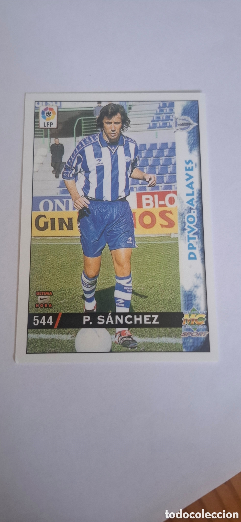 Cromos de f&uacute;tbol: Alav&eacute;s -N&ordm; 544 Pablo S&aacute;nchez -&Uacute;ltima Hora -Mundicromo Las Fichas de la Liga 1998-1999-98-99