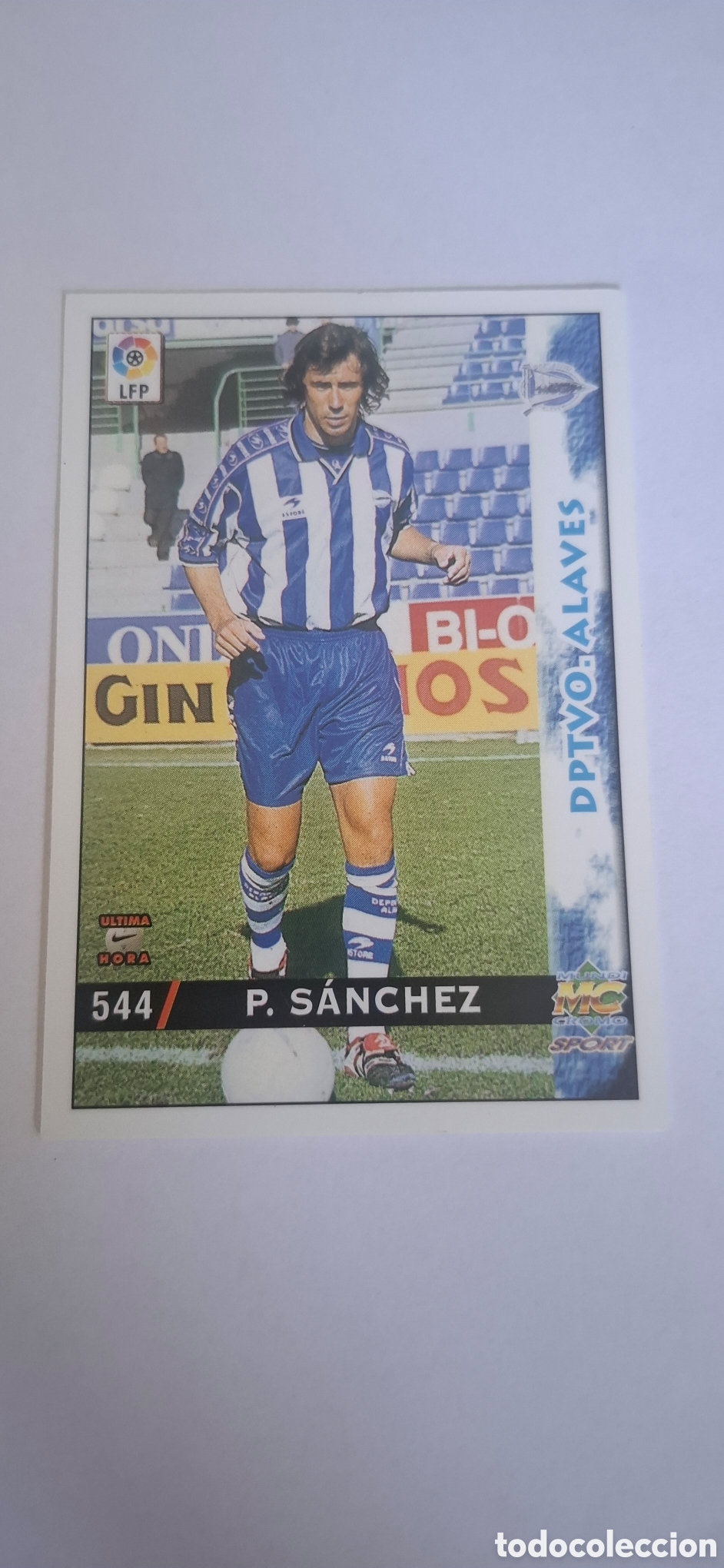 Football Stickers: Alav&eacute;s -N&ordm; 544 Pablo S&aacute;nchez -&Uacute;ltima Hora -Mundicromo Las Fichas de la Liga 1998-1999-98-99