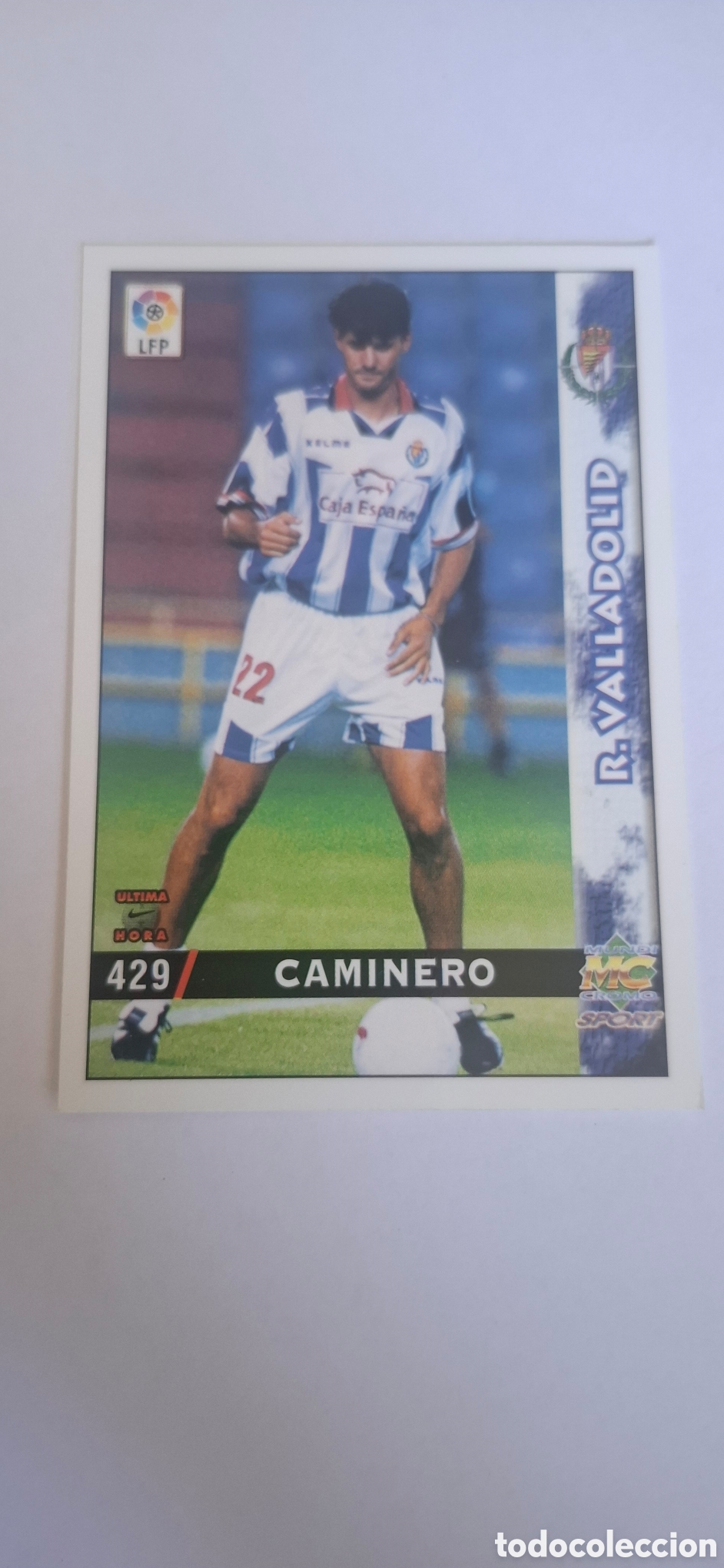 Cromos de f&uacute;tbol: Valladolid -N&ordm; 429 Caminero -&Uacute;ltima Hora -Mundicromo Las Fichas de la Liga 1998-1999-98-99