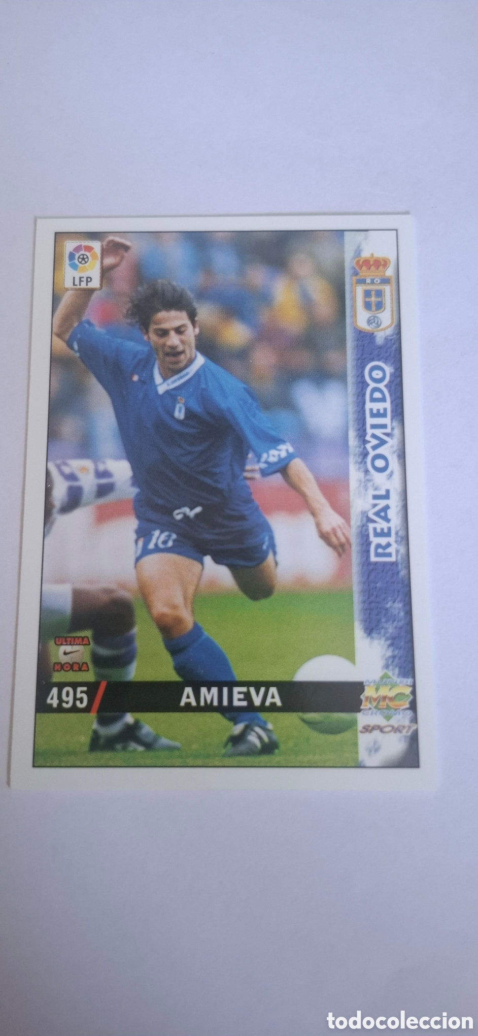 Cromos de f&uacute;tbol: Real Oviedo -N&ordm; 495 Amieva -&Uacute;ltima Hora -Mundicromo Las Fichas de la Liga 1998-1999-98-99