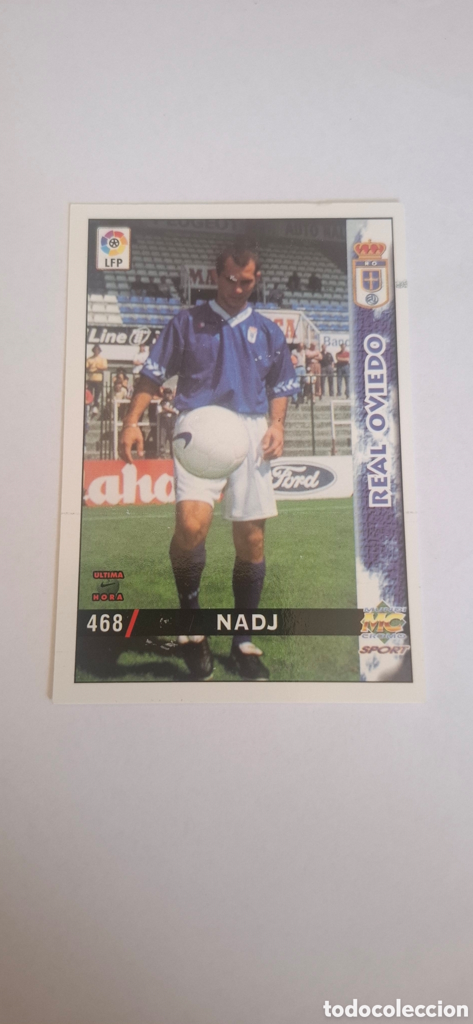 Cromos de f&uacute;tbol: Real Oviedo -N&ordm; 468 Nadj -&Uacute;ltima Hora -Mundicromo Las Fichas de la Liga 1998-1999-98-99