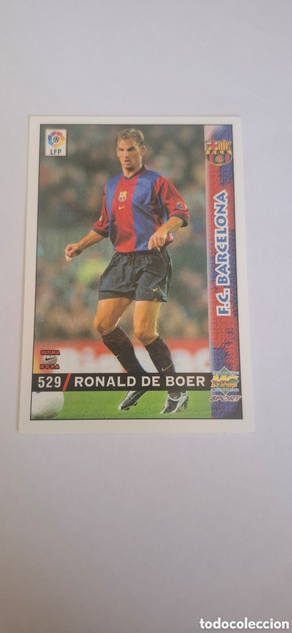 Cromos de Futebol: Barcelona -N&ordm; 529 Ronald De Boer-Rookie-&Uacute;ltima Hora-Mundicromo Las Fichas de la Liga 1998-1999-98-99