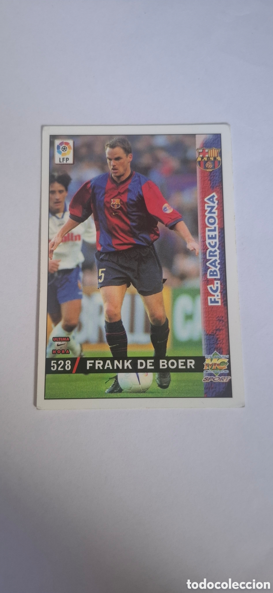 Figurine di Calcio: Barcelona -N&ordm; 528 Frank De Boer-Rookie-&Uacute;ltima Hora-Mundicromo Las Fichas de la Liga 1998-1999-98-99