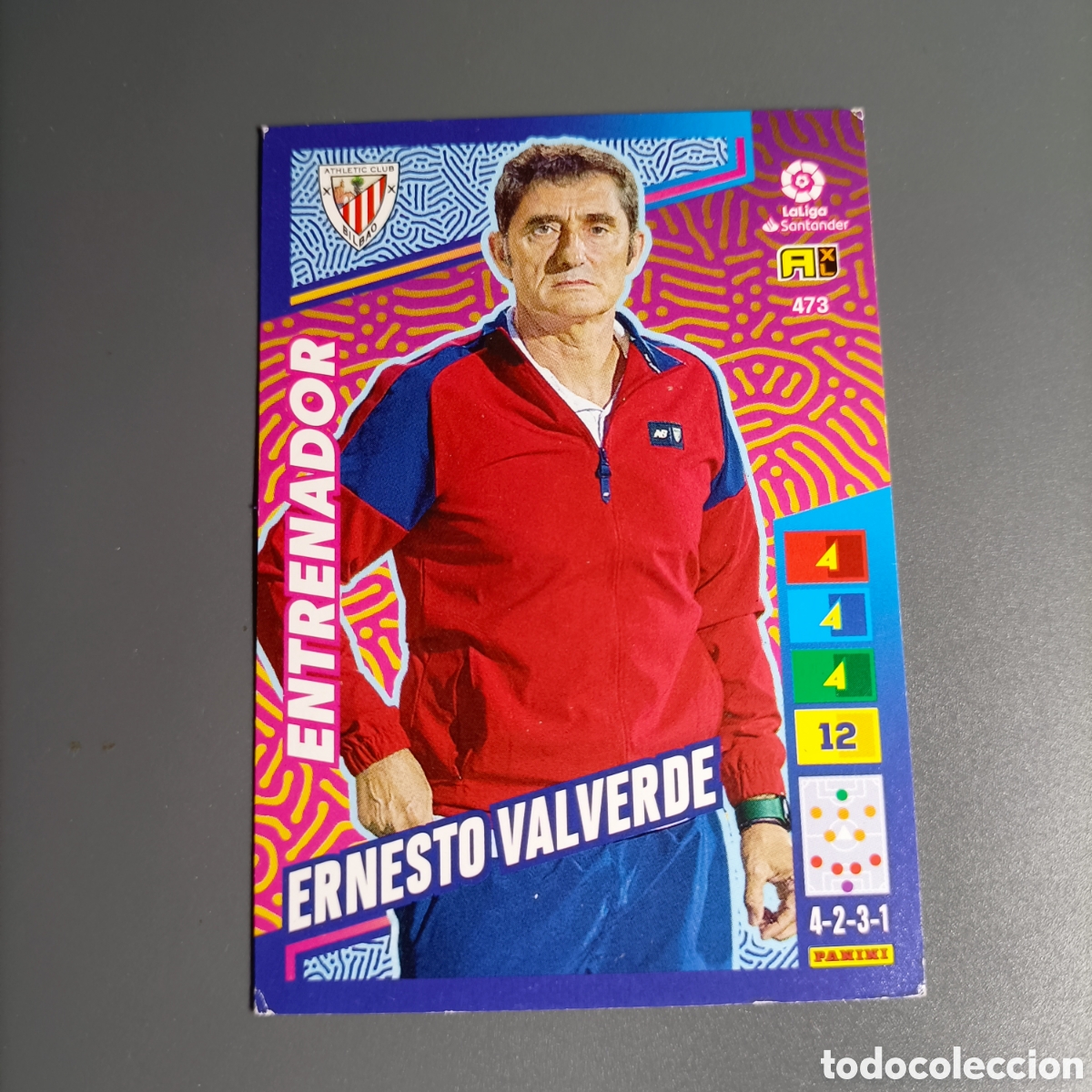 Cromos de f&uacute;tbol: ADRENALYN LIGA 2022-2023 (ATHLETIC) №473 ERNESTO VALVERDE