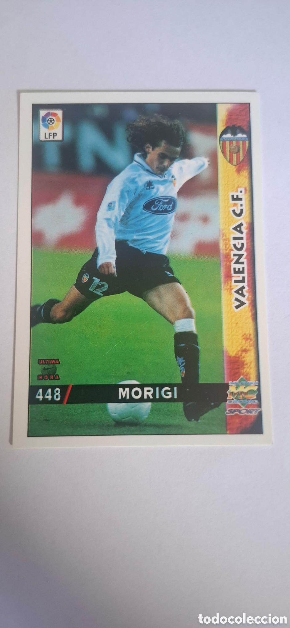 Cromos de f&uacute;tbol: Valencia -N&ordm; 448 Morigi -&Uacute;ltima Hora -Mundicromo Las Fichas de la Liga 1998-1999-98-99