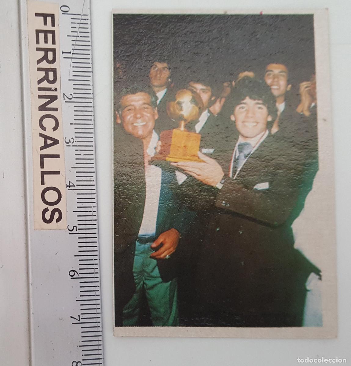 Cromos de f&uacute;tbol: DIEGO ARMANDO MARADONA, MIS TROFEOS 18, CROMO ESPORT SA, LIGA 1&ordf; DIVISI&Oacute;N 1984 85, SIN PEGAR