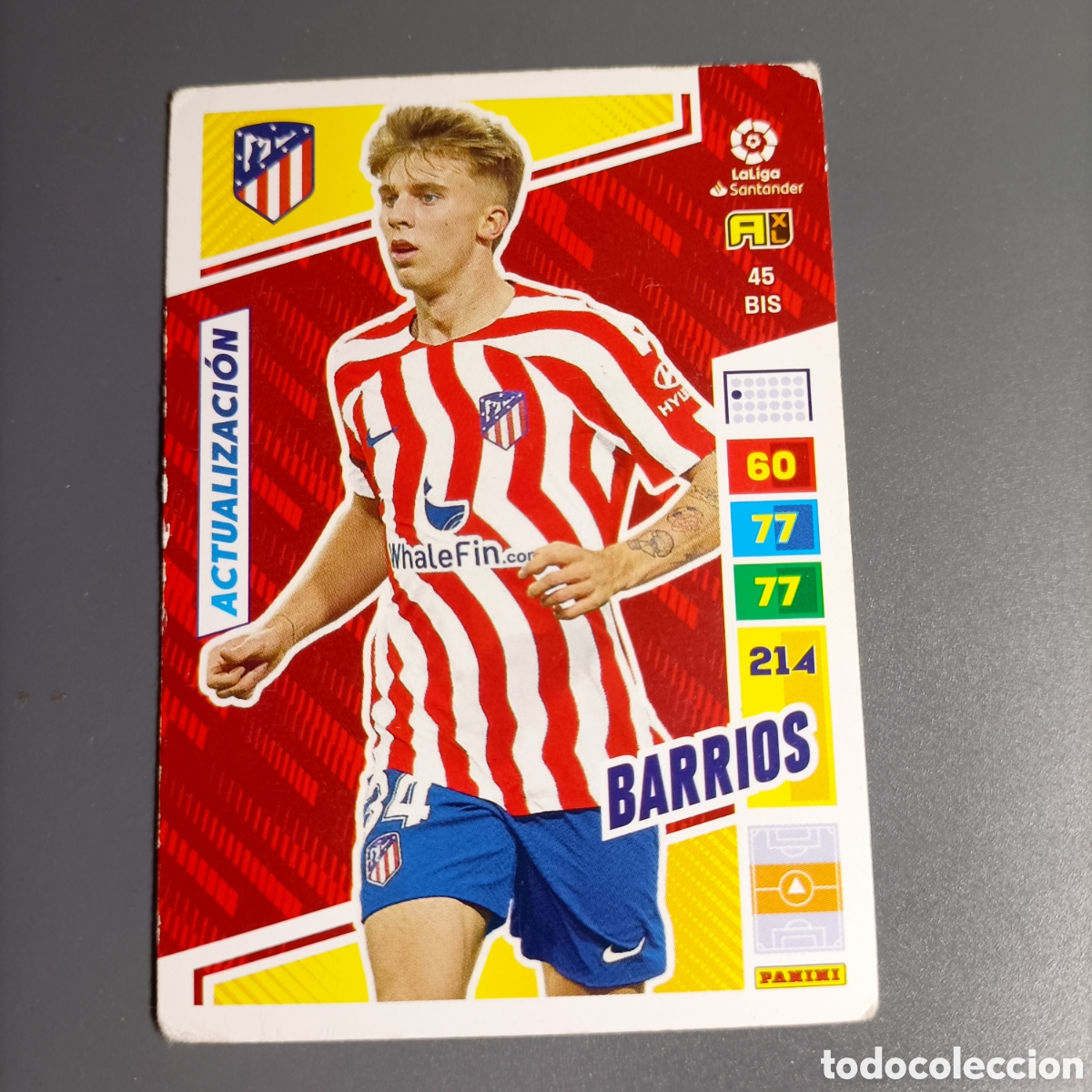 Cromos de f&uacute;tbol: ADRENALYN LIGA 2022-2023 (ATL&Eacute;TICO) №45 BIS. BARRIOS / ACTUALIZACI&Oacute;N