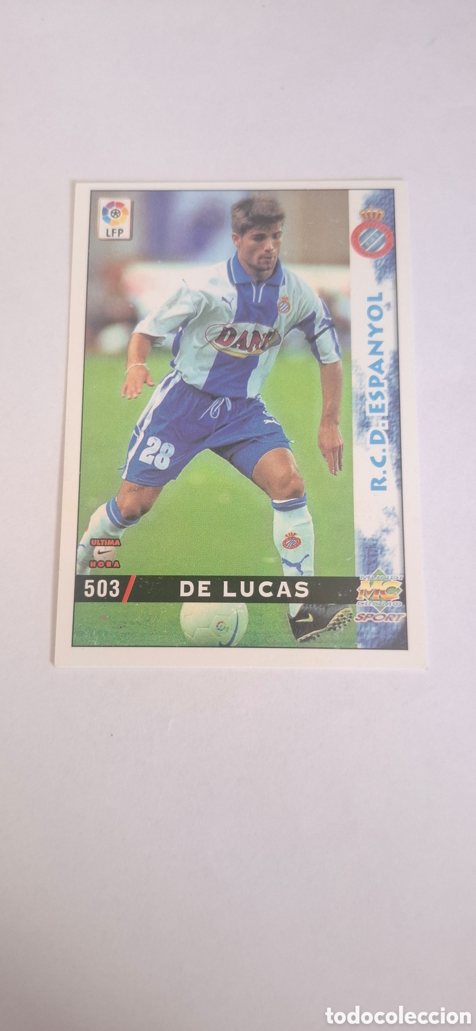 Cartes &agrave; collectionner de Football: Espa&ntilde;ol -N&ordm; 503 De Lucas -&Uacute;ltima Hora -Mundicromo Las Fichas de la Liga 1998-1999-98-99
