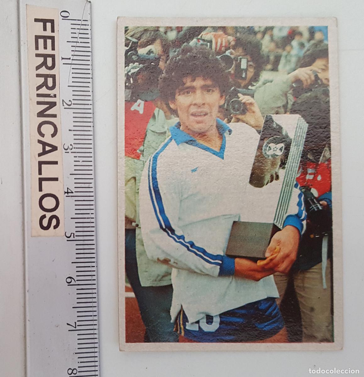 Figurine di Calcio: DIEGO ARMANDO MARADONA, MIS TROFEOS 15, CROMO ESPORT SA, LIGA 1&ordf; DIVISI&Oacute;N 1984 85, SIN PEGAR