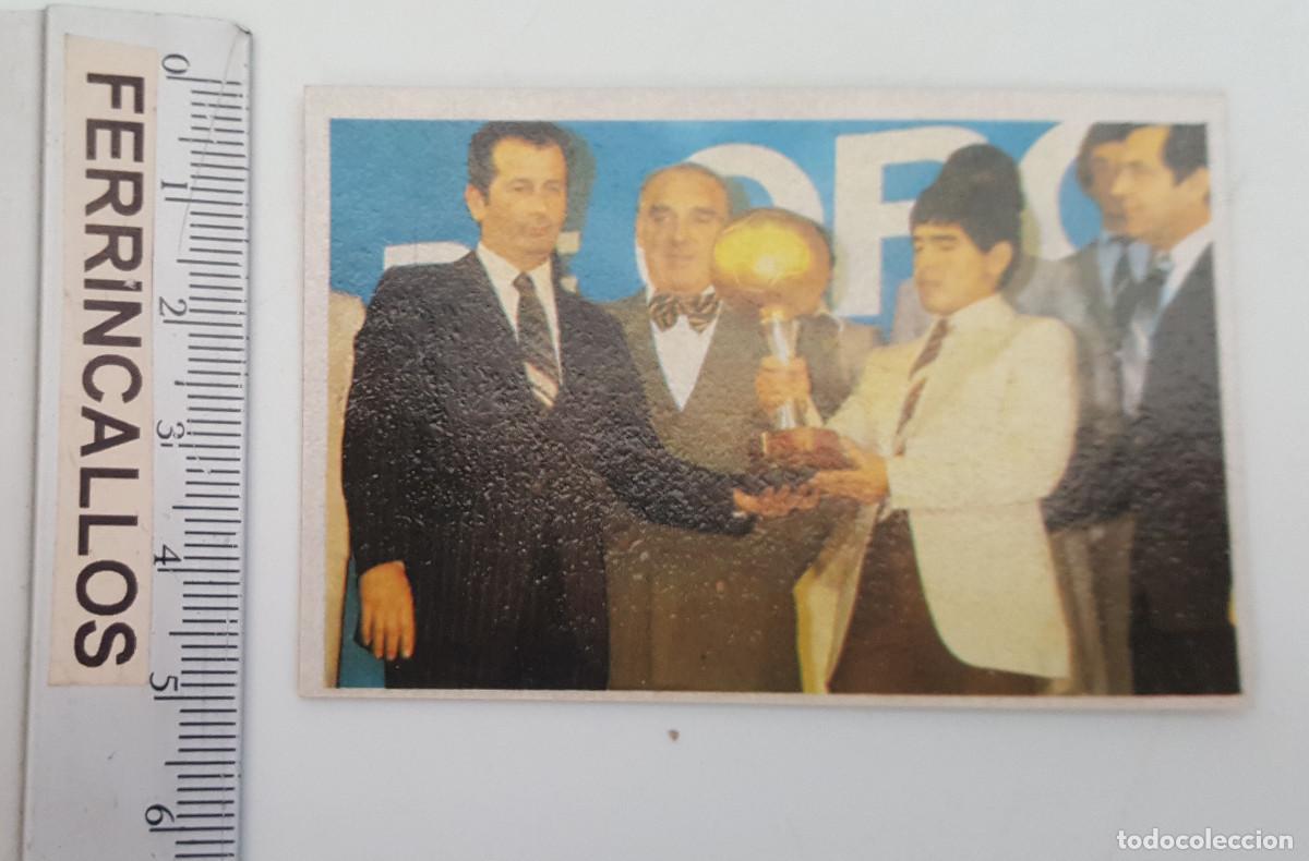 Figurine di Calcio: DIEGO ARMANDO MARADONA, MIS TROFEOS 14, CROMO ESPORT SA, LIGA 1&ordf; DIVISI&Oacute;N 1984 85, SIN PEGAR