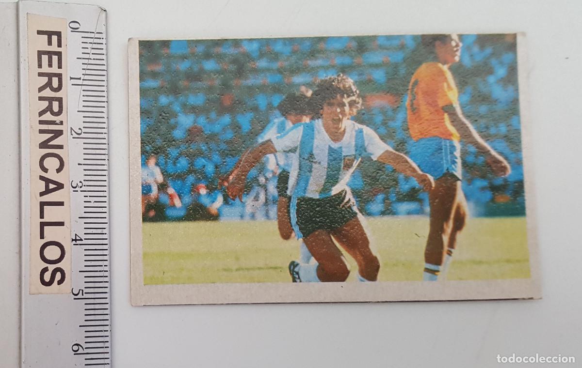 Cromos de f&uacute;tbol: DIEGO ARMANDO MARADONA, MIS EQUIPOS 10, CROMO ESPORT SA, LIGA 1&ordf; DIVISI&Oacute;N 1984 85, SIN PEGAR