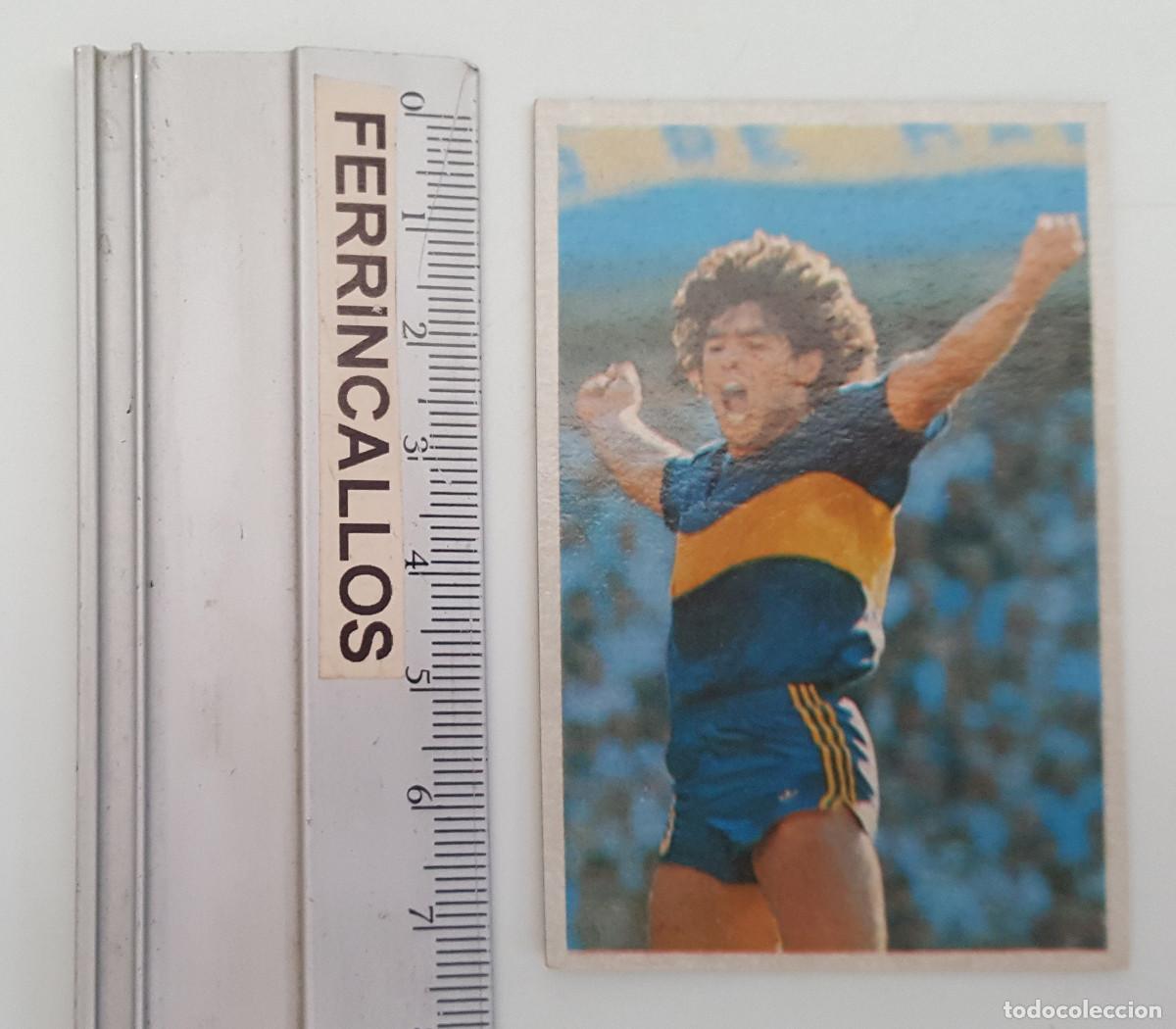 Cromos de f&uacute;tbol: DIEGO ARMANDO MARADONA, MIS EQUIPOS 9, CROMO ESPORT SA, LIGA 1&ordf; DIVISI&Oacute;N 1984 85, SIN PEGAR