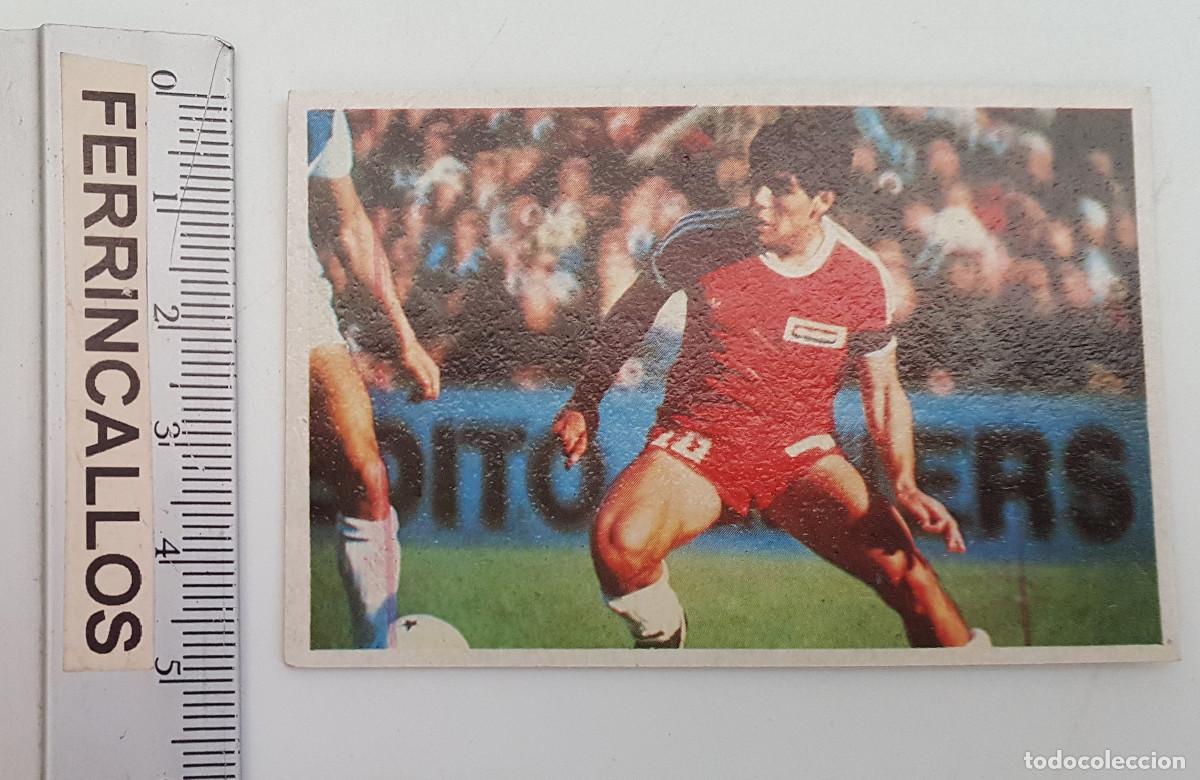 Cromos de f&uacute;tbol: DIEGO ARMANDO MARADONA, MIS EQUIPOS 6, CROMO ESPORT SA, LIGA 1&ordf; DIVISI&Oacute;N 1984 85, SIN PEGAR
