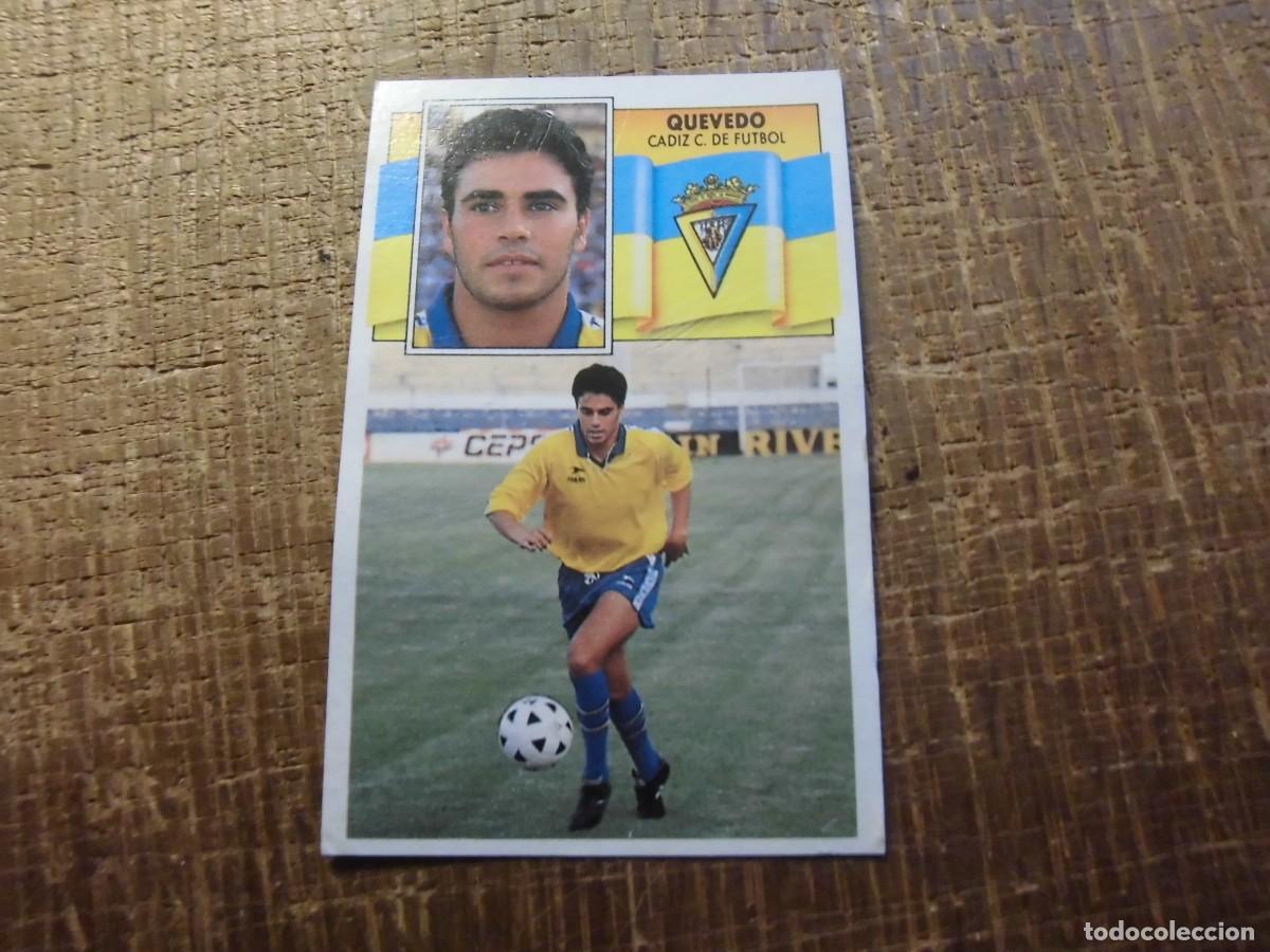 Cromos de f&uacute;tbol: QUEVEDO C&Aacute;DIZ C.F. LIGA 90-91 EDICIONES ESTE CROMO RECUPERADO