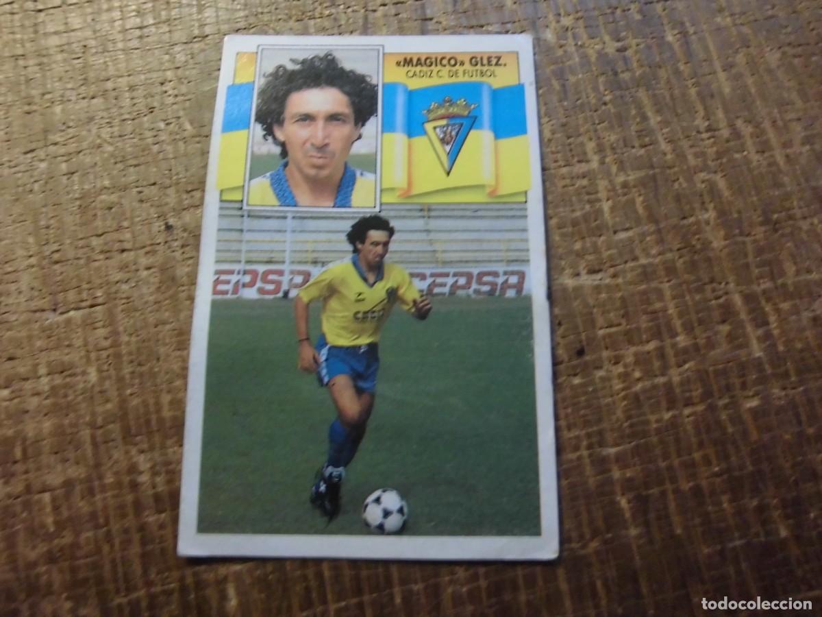 Cromos de f&uacute;tbol: M&Aacute;GICO GONZ&Aacute;LEZ C&Aacute;DIZ C.F. LIGA 90-91 EDICIONES ESTE CROMO RECUPERADO