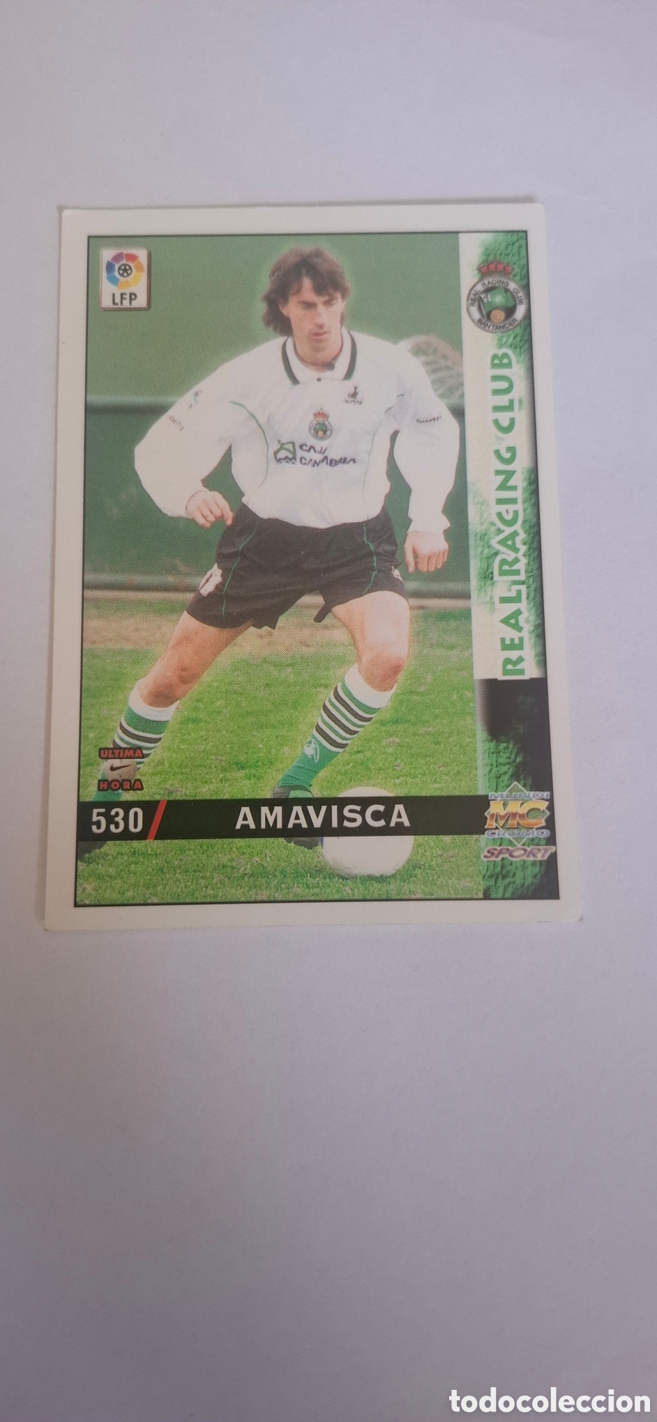 Cromos de f&uacute;tbol: Racing de Santander -N&ordm; 530 Amavisca -&Uacute;ltima Hora -Mundicromo Las Fichas de la Liga 1998-1999-98-99