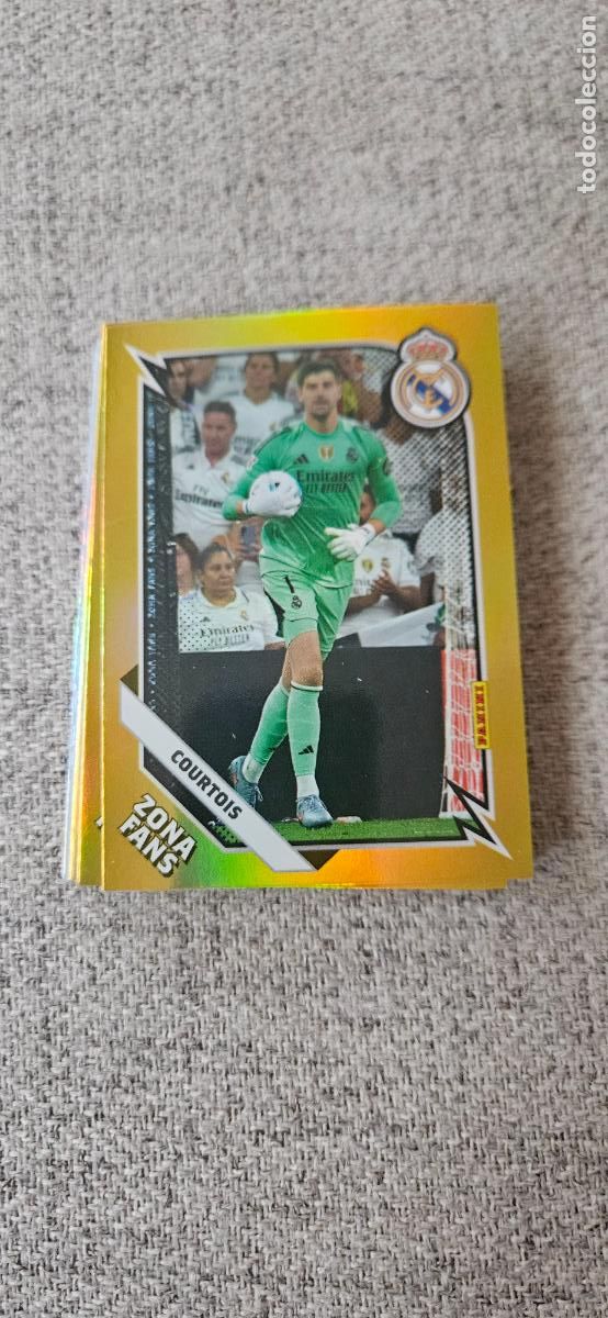 Fu&szlig;ball-Sticker: Courtois - GOLD1 - Real Madrid - Zona Fans Gold - liga 2025 2026 25 26 real madrid panini se