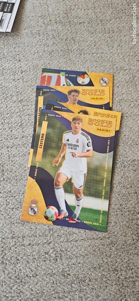 Cromos de f&uacute;tbol: Cestero - 58 - Real Madrid - Rookie Gold - liga 2025 2026 25 26 real madrid panini set extra